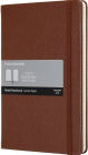 Moleskine Leather Notebook Large Ruled Hard Cover Sienna Brown (5 x 8.25)