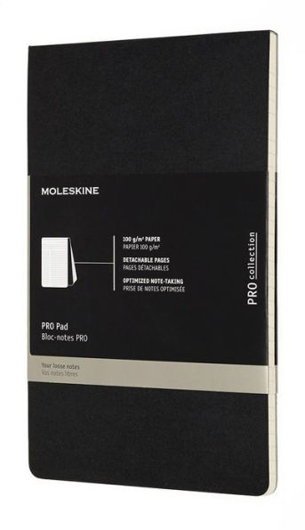 Moleskine Professional Pad, Large, Black (5 x 8.25)