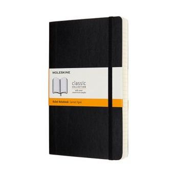 Moleskine Notebook, Expanded Large, Ruled, Black, Soft Cover (5 x 8.25)