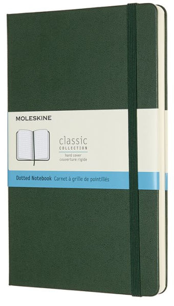 Moleskine Classic Notebook, Hard Cover, Myrtle Green, Large with Dotted pages