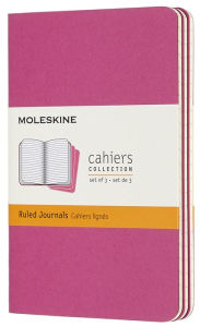 Title: Moleskine Cahier Journals, Kinetic Pink, Pocket with Ruled pages