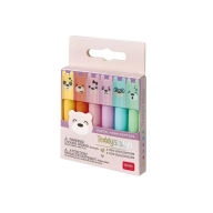 Title: Legami Set Of 6 Mini Highlighters - Teddy's Style - Teddy Bear