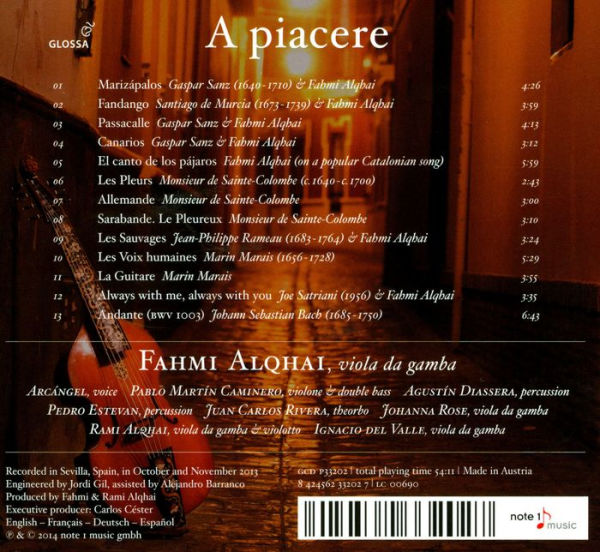 A Piacere: Music for Viola da Gamba