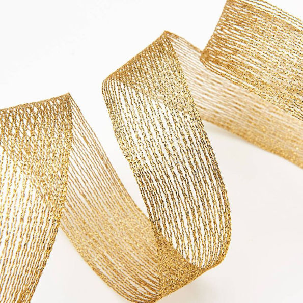 Maze Gold Net Ribbon 1.5" 5 YD