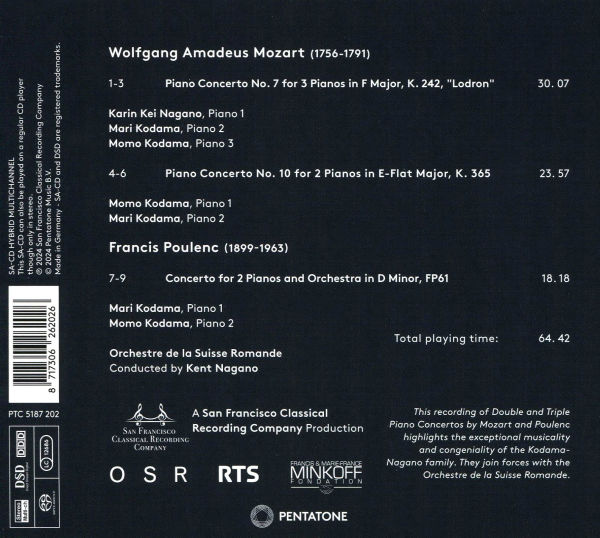 Mozart & Poulenc: Double & Triple Concertos