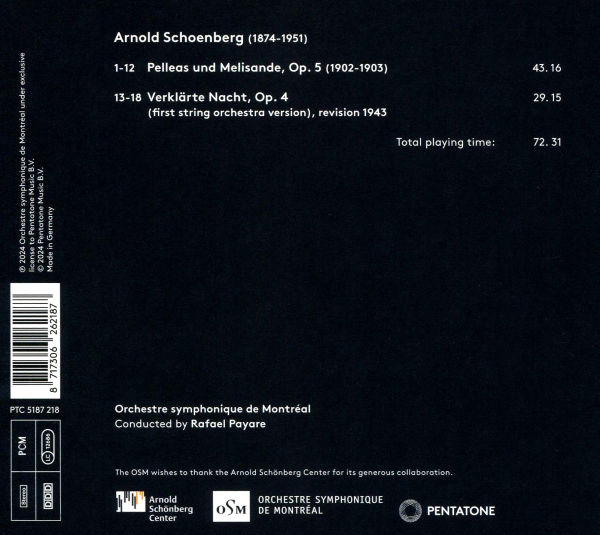 Schoenberg: Pelleas und Melisande; Verklärte Nacht