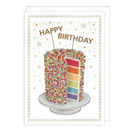 Title: Rainbow Cake Birthday Card