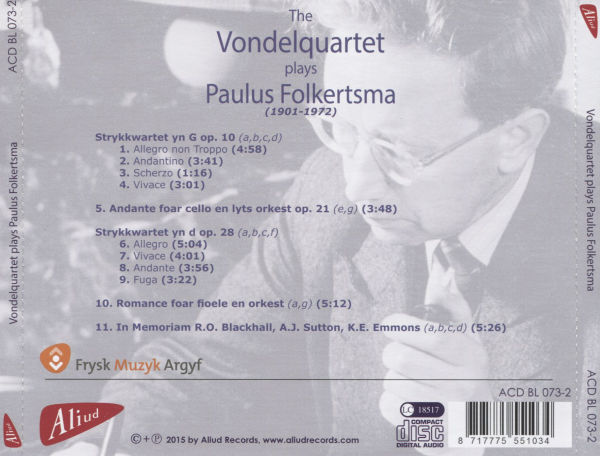 The Vondelquartet plays Paulus Folkertsma
