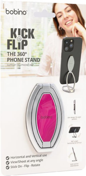 Kick Flip 360 degree Phone Stand in Rubine