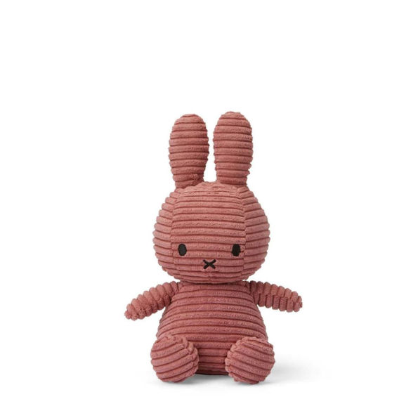Miffy Sitting Corduroy Plush - Dusty Rose