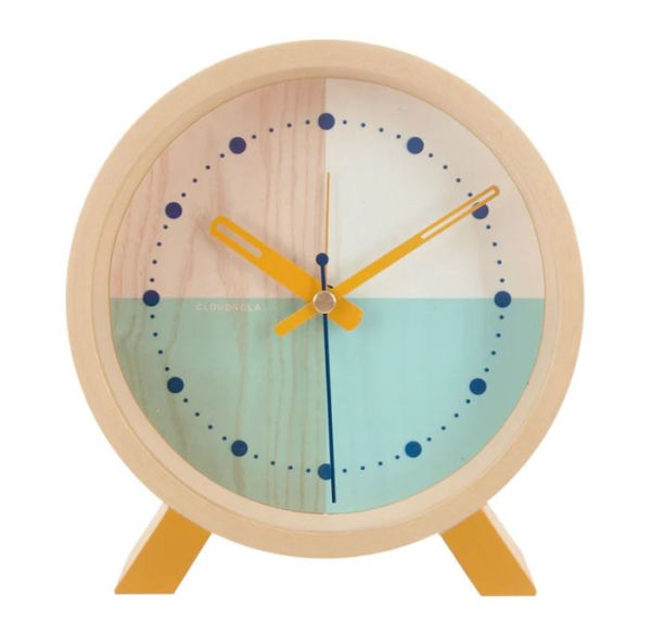Flor Turquoise Desk Clock with Alarm Function