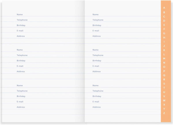 Cranes Address Book