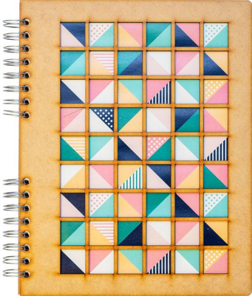 Mosaic A4 Wooden Sketchbook Plain Paper