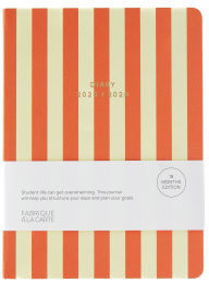 Title: 2025-2026 Fabrique a la Carte School Diary Striped Orange 18 month Planner