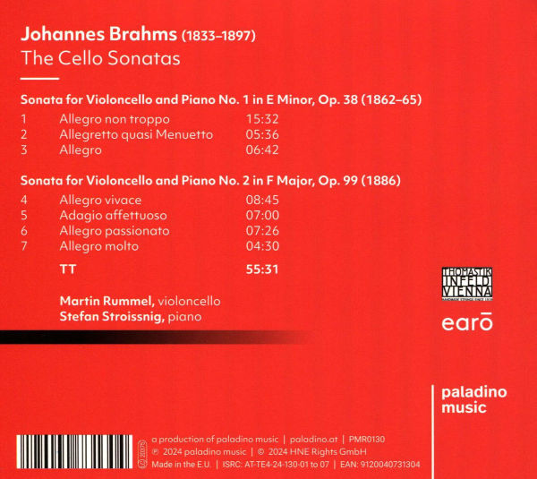 Johannes Brahms: The Cello Sonatas