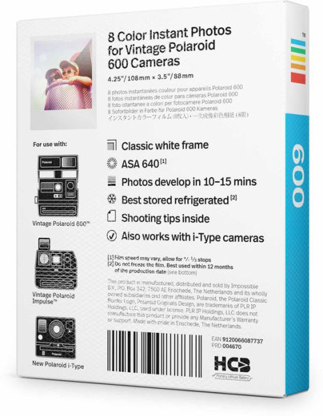 Polaroid Originals 4670 Color Film for 600 Cameras