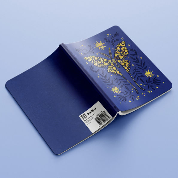 Faux Leather Journal Celestial Moth