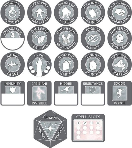 D&D Fighter Token Set (PB & 22 tokens)