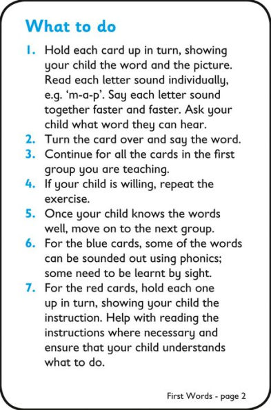 First Words Flashcards: 40 Cards