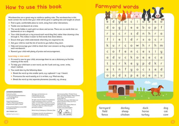 Spelling Word Searches: Ages 5-7