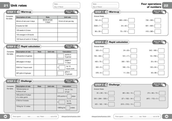 Letts 5-Minute Maths Mastery Age 9-10