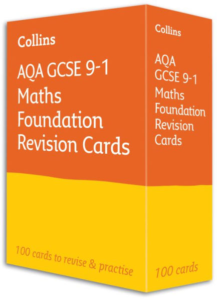 Collins GCSE 9-1 Revision - New AQA GCSE 9-1 Maths Foundation Revision Flashcards