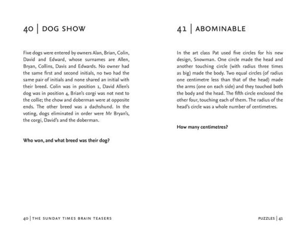 The Sunday Times Brain Teasers: Book 2: 200 Mind-Boggling Riddles