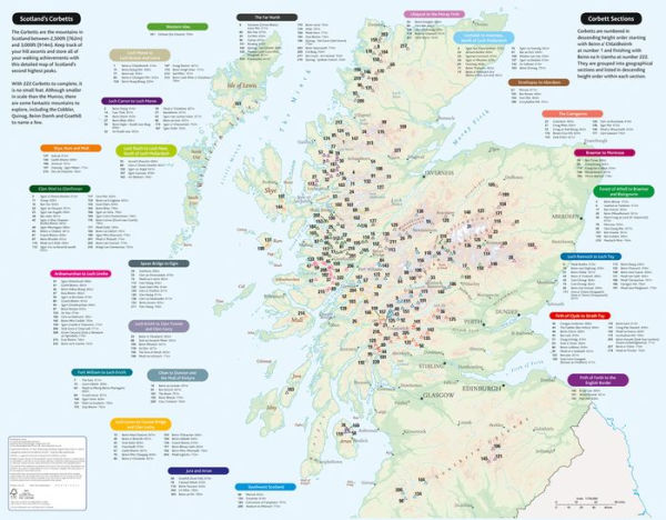 Munros and Corbetts Pocket Map: Discover Scotland's highest peaks
