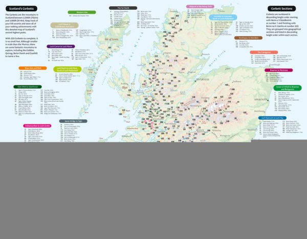 Munros and Corbetts Pocket Map: Discover Scotland's highest peaks