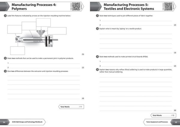 Aqa GCSE 9-1 Design & Technology Workbook: Ideal For Home Learning ...