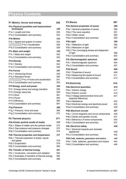 Cambridge IGCSET Combined Science Teacher Guide