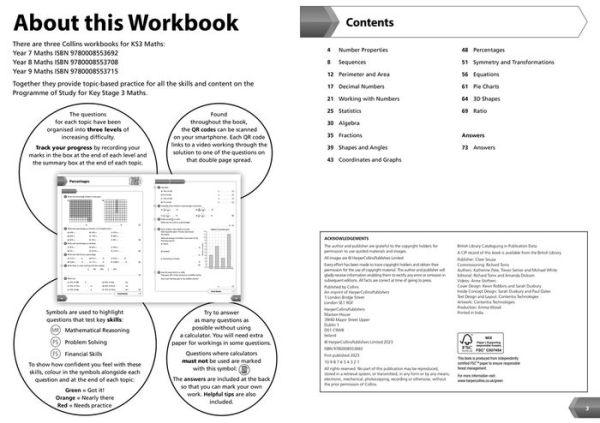KS3 Maths Year 7 Workbook: Ideal for Year 7