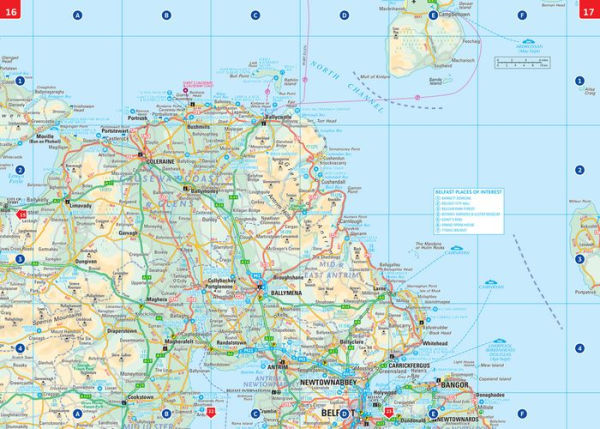 Road Atlas Ireland: Touring edition A4 Paperback