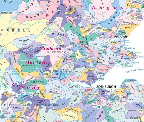 Collins Clans and Tartans Map of Scotland: Over 170 Arms, Official ...