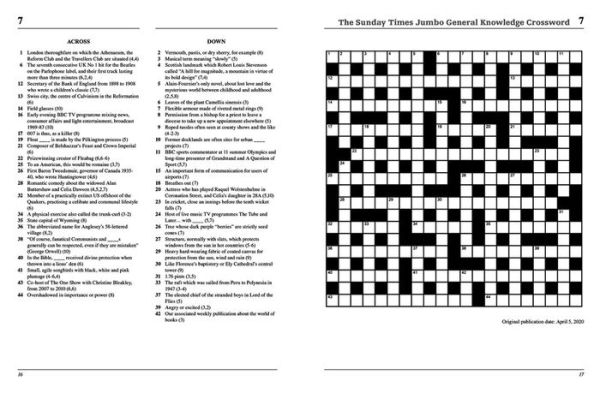 Sunday Times Jumbo General Knowledge Crossword Book 5: 50 general knowledge crosswords