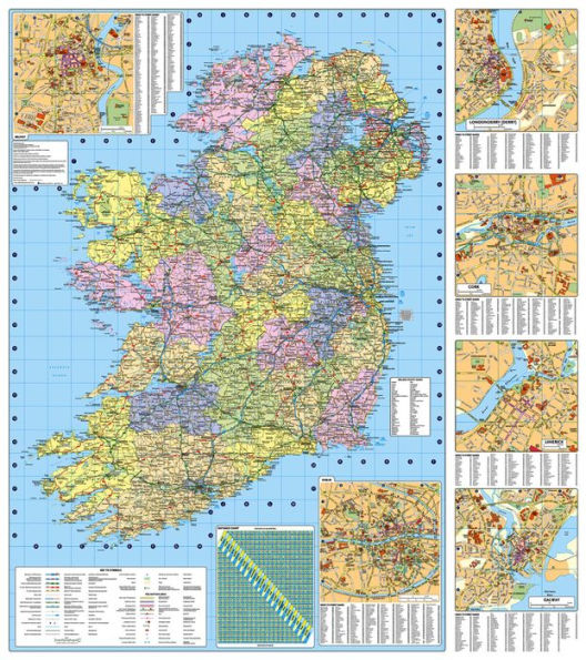 2025 Collins Road Map of Ireland: Folded Road Map