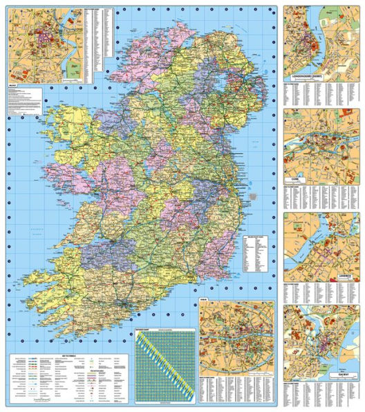 2025 Collins Road Map Of Ireland Folded Road Map By Collins Other