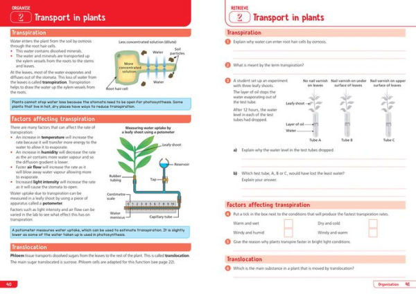 Collins GCSE Science 9-1: AQA GCSE 9-1 Biology: Organise and Retrieve Your Knowledge