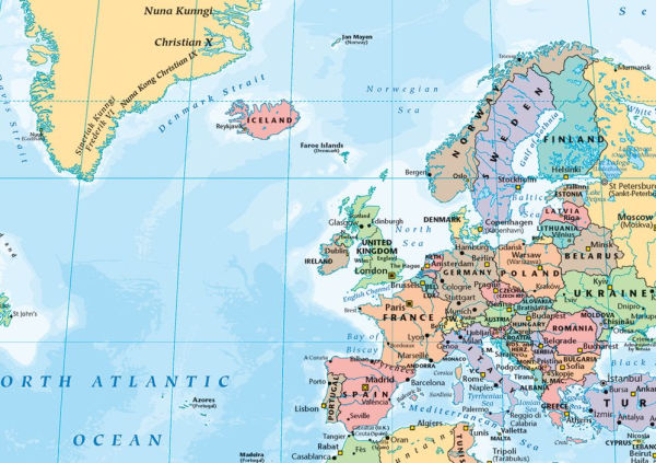 Collins World Wall Laminated Map