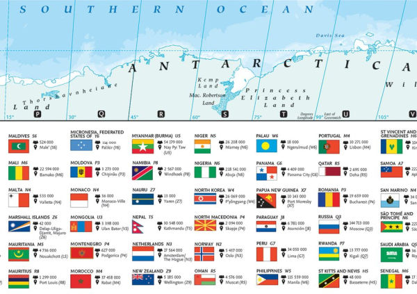 Collins World Wall Laminated Map