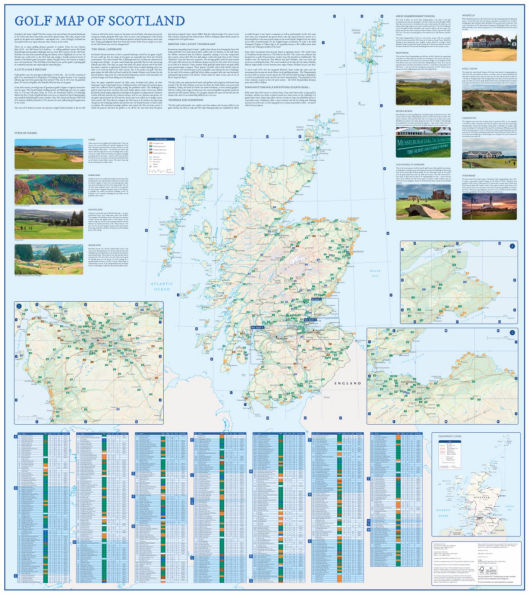 Collins Golf Map of Scotland: Explore Scotland's notable, historic, and local golf courses (folded map)