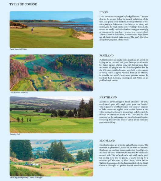 Collins Golf Map of Scotland: Explore Scotland's notable, historic, and local golf courses (folded map)