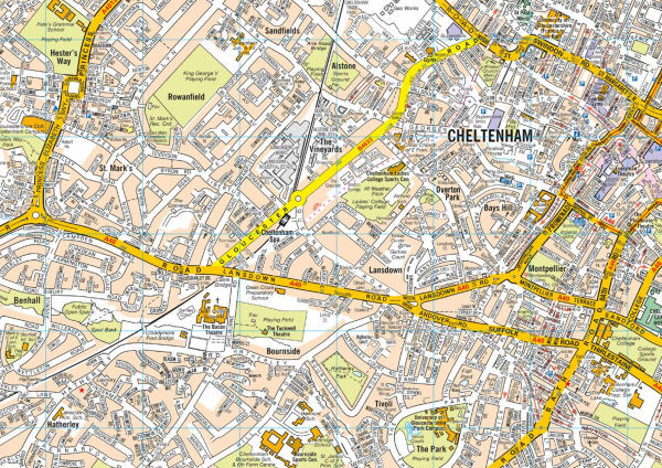 Cheltenham A-Z Pocket Street Map