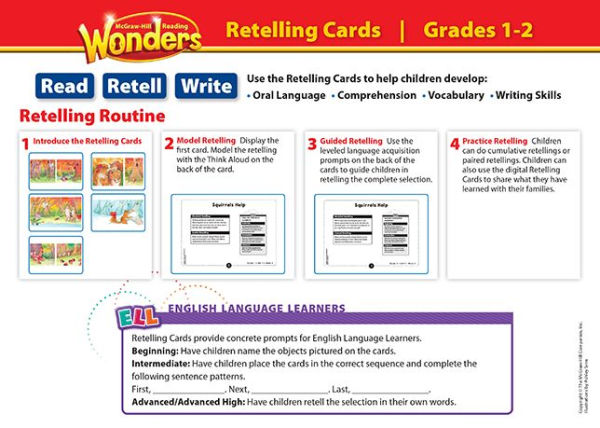 Reading Wonders, Grade 1, Retelling Cards / Edition 1