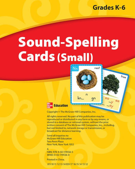 Wonders, Sound Spelling Cards (Small) Grades K-6 / Edition 1