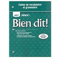 Title: Bien dit!: Cahier de vocabulaire et grammaire Level 3 / Edition 1, Author: Houghton Mifflin Harcourt