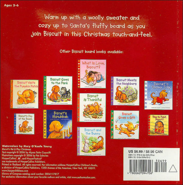 Biscuit's Pet & Play Christmas: A Touch & Feel Book: A Christmas Holiday Book for Kids