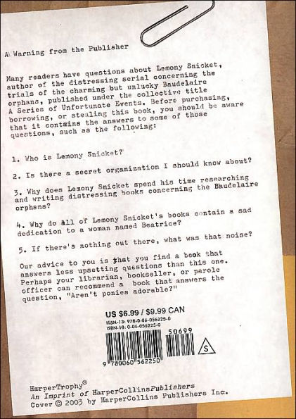 Lemony Snicket: The Unauthorized Autobiography