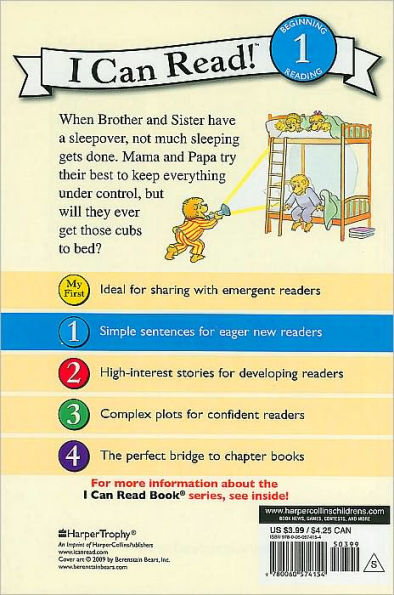 The Berenstain Bears' Sleepover (I Can Read Book 1 Series)