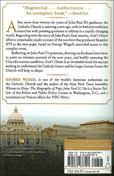 God's Choice: Pope Benedict XVI and the Future of Catholic Church